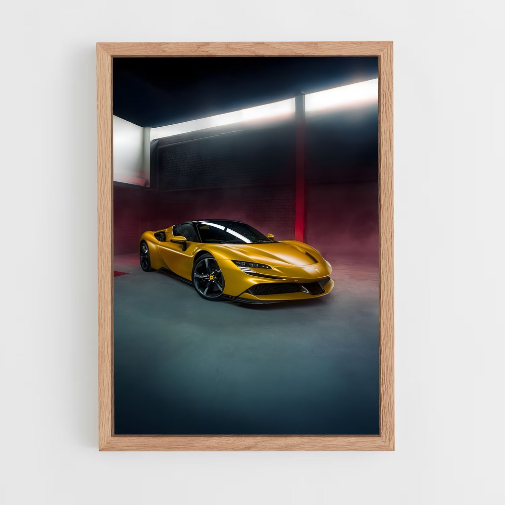 Poster Le Garage Jaune – affiche Ferrari (vue 4)